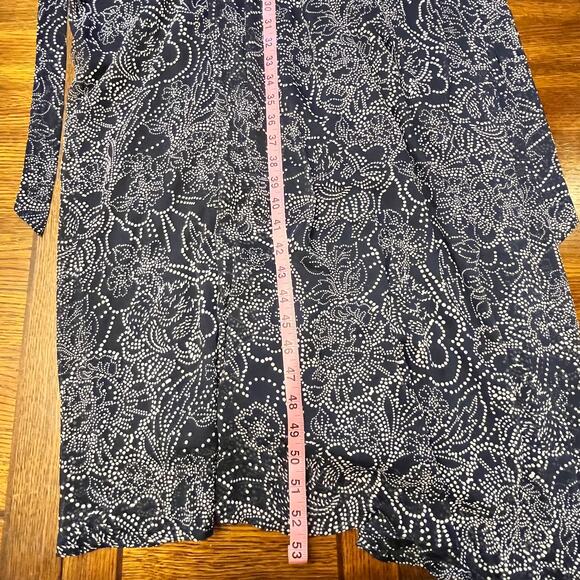 Motherhood Maternity Navy Blue Chiffon Maxi Dress V Neck Size Medium - Picture 8 of 11